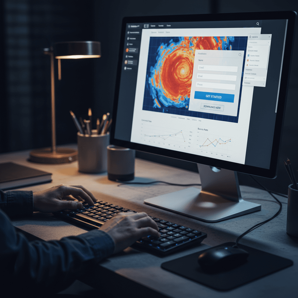 Specialist optimizing website conversion elements